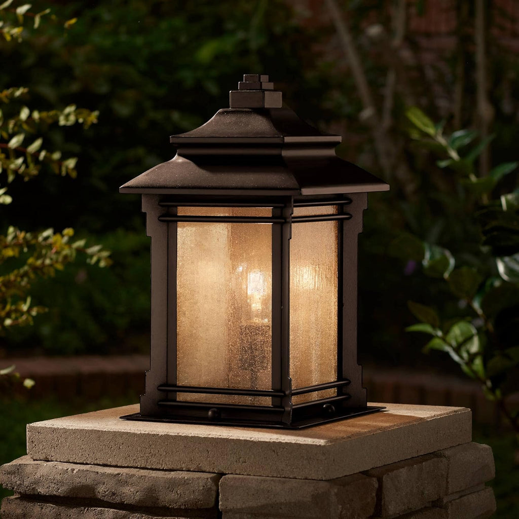 Rustic Farmhouse Outdoor Pier Mount Light Fixtures Set of 2 W77042