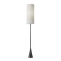 Adesso 4029-01 Bella Floor Lamp, 74 in, 100W Incandescent, Black Nickel, 1 Tall Light
