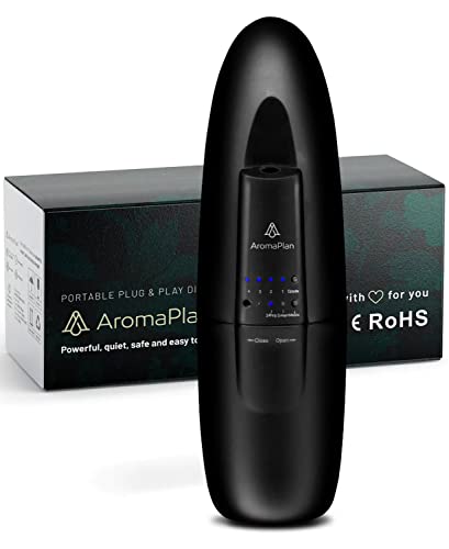 AROMAPLAN Portable Diffuser - 2 Pack - Up to 500 Sq. FT Coverage - Nanotechnology Plug in Oil Diffuser for Essential Oils -for Home and Office - Wall Silent & Waterless Oil Diffuser (Black)