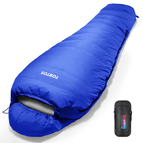 TOBTOS Mummy Sleeping Bag, 4 Season Warm & Cold Weather Camping Sleeping Bag for Adults, Lightweight Backpacking Sleeping Bag with Compression Sack for Camping, Outdoor, Hiking, Backpacking