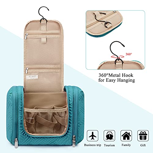 Large Toiletry Bag for Men with Hanging Hook, Water-Resistant Shaving Bag J356