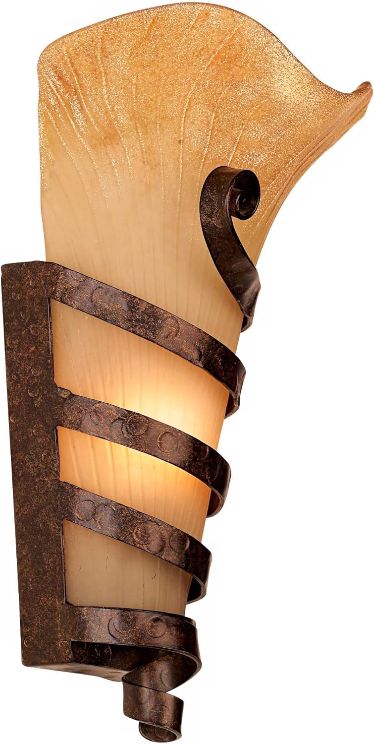 Farmhouse Rustic Wall Light Sconces Set of 2 Hardwired P486034