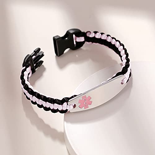 Stainless Steel Medical Alert Bracelet for Women Q7308