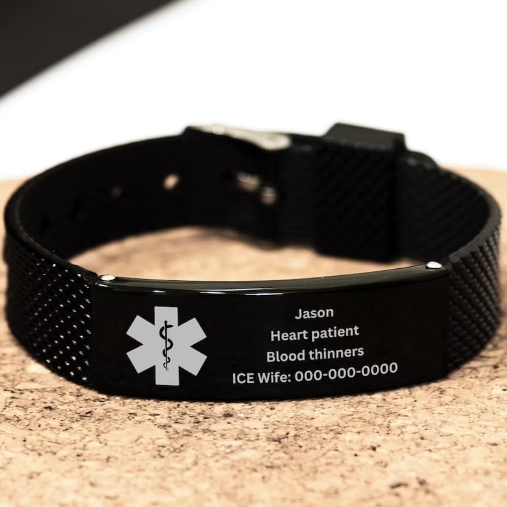 Medical Alert Bracelet with Custom Engraving H29802