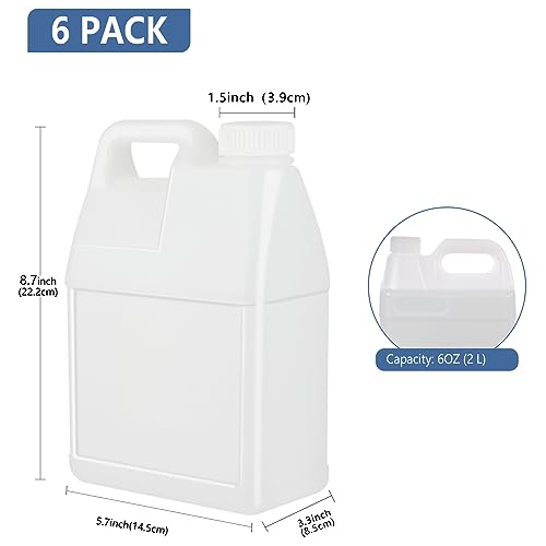 2.5 Gallon Clear Plastic Jugs with Lids and Ergonomic Handle E176937