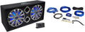 NYC ACOUSTICS NSE212L Dual 12" 1800w Powered Car Subwoofer System+LED+Wire Kit