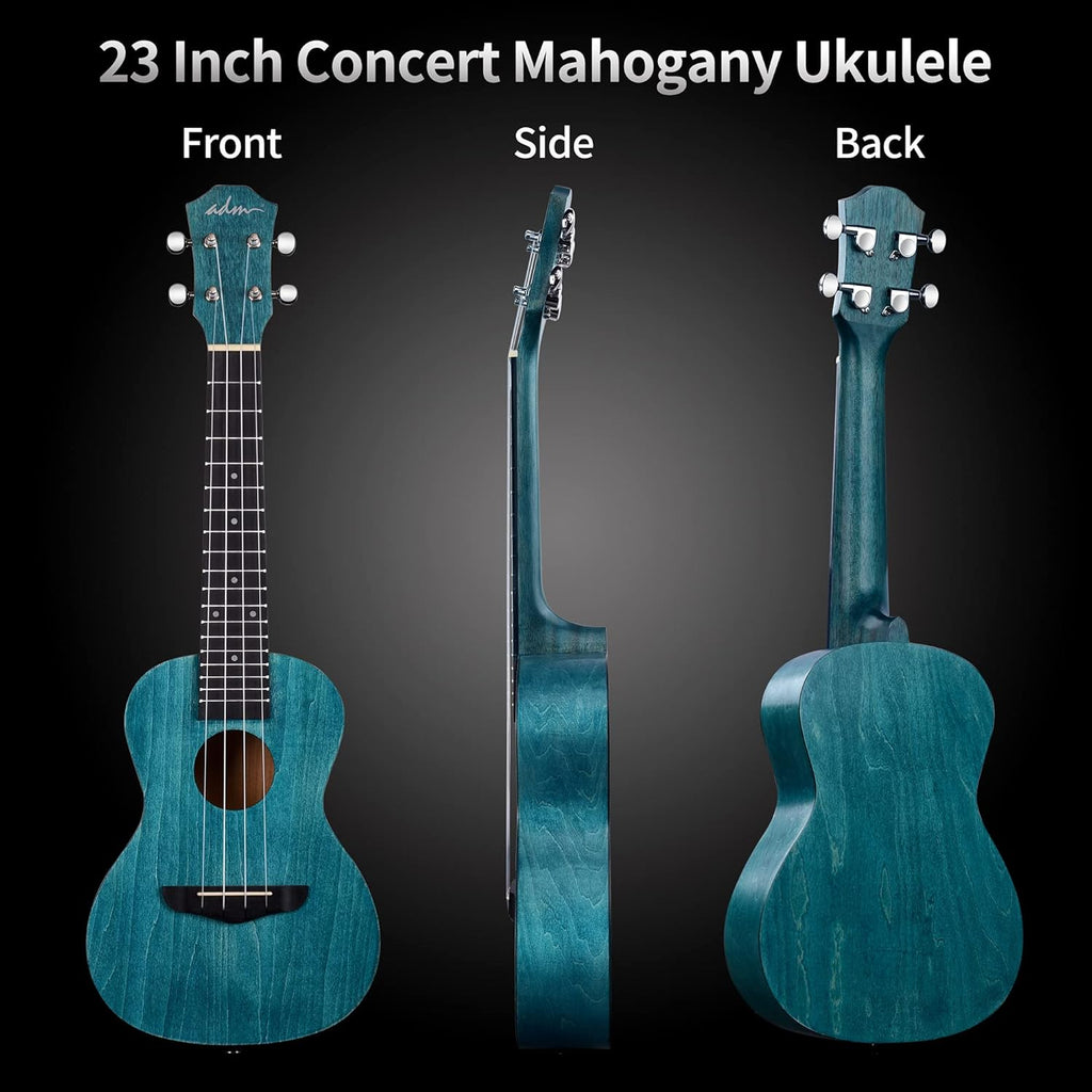 Concert Ukulele Beginner Kit 23 Inch Mahogany with Starter Lessons D732799