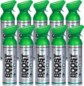 Boost Oxygen Supplemental Oxygen to Go | All-Natural Respiratory Support for Health, Wellness, Performance, Recovery and Altitude, 10 Liter Canister, Natural, 10-Pack