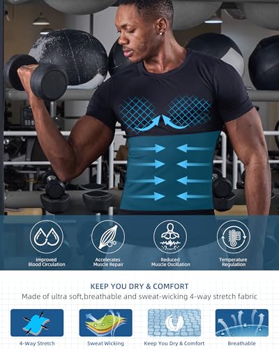 Men's Slimming Compression Shirt with Tummy Control L746