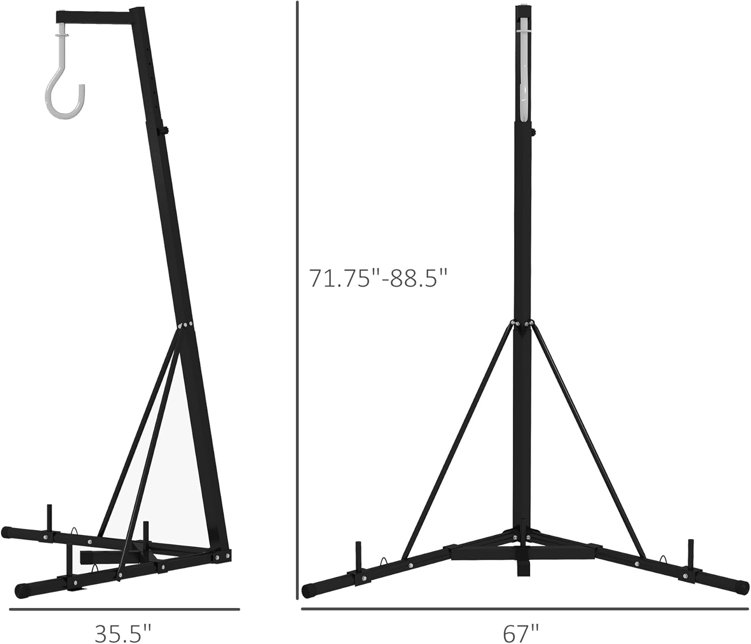 Foldable Punch Bag Stand, Height Adjustable, Heavy Bag Stand Only X45932