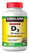 Kirkland Signature Extra Strength D3 50 mcg, 600 Softgels