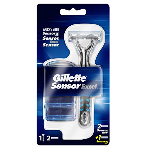 Men's Razor with 3 Blade Refills, Self-Adjusting Twin Blades Z83661
