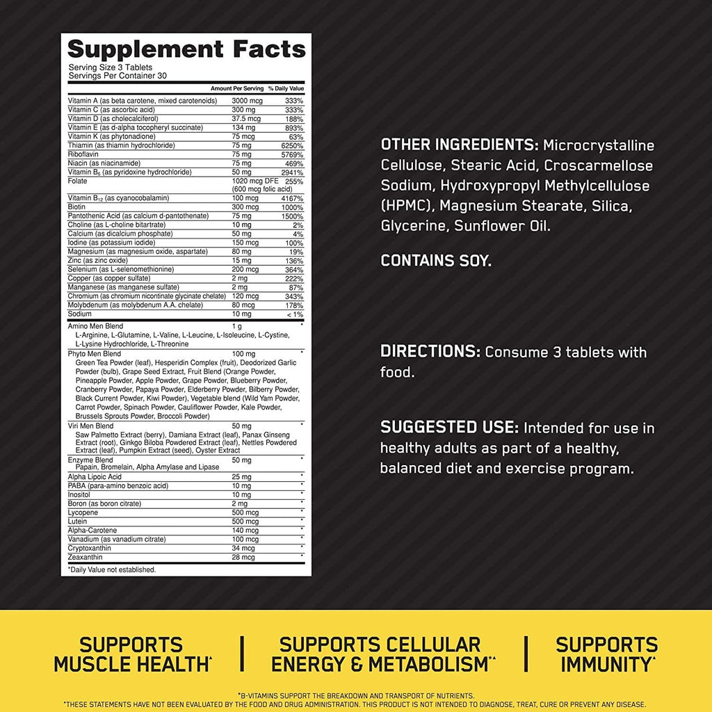 Men's Multivitamin Tablets, 90 Count U300912