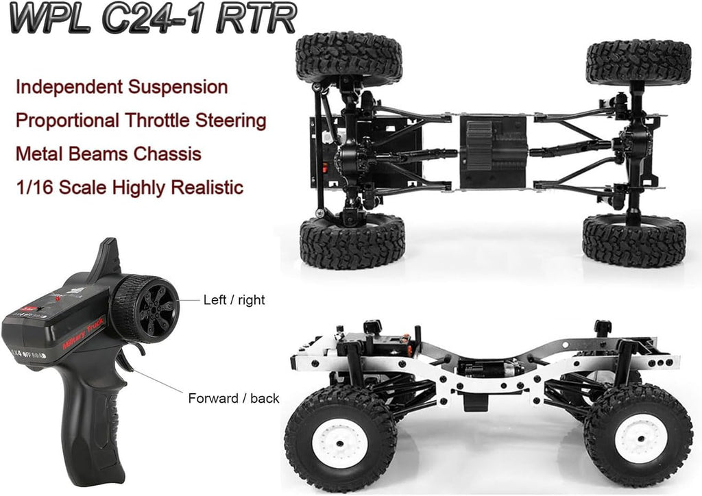 RC Rock Crawler 4x4 1/16 Scale Off Road Remote Control Pickup Truck Y338