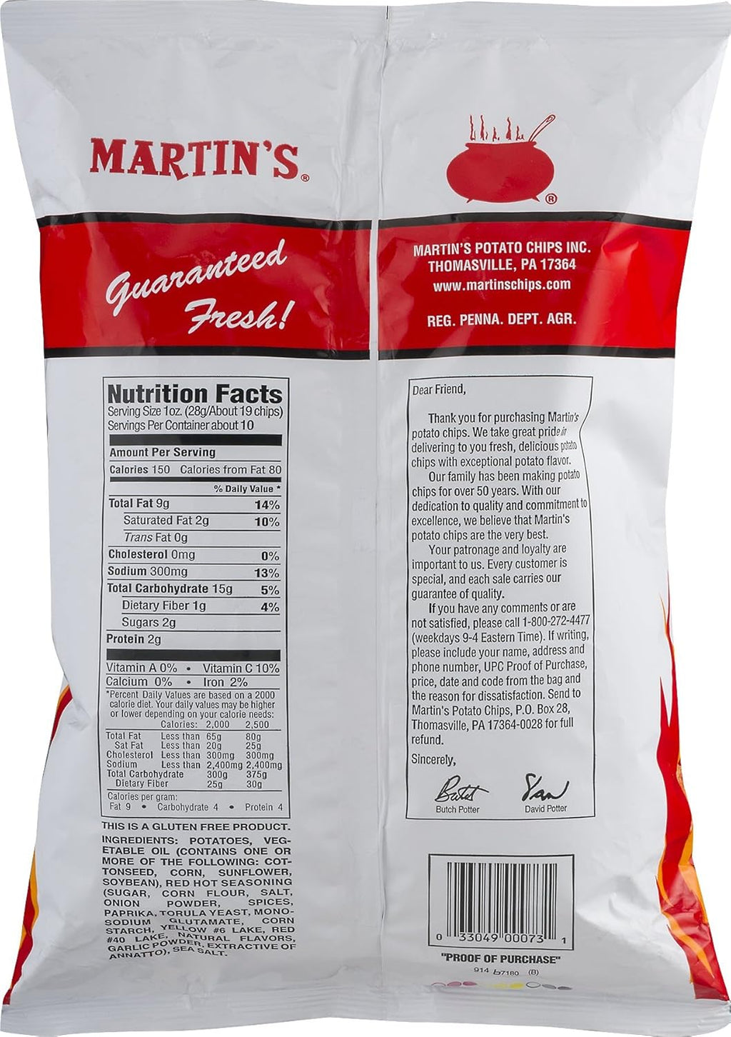 Red Hot Potato Chips 8.5 oz (3 Bags) I176183