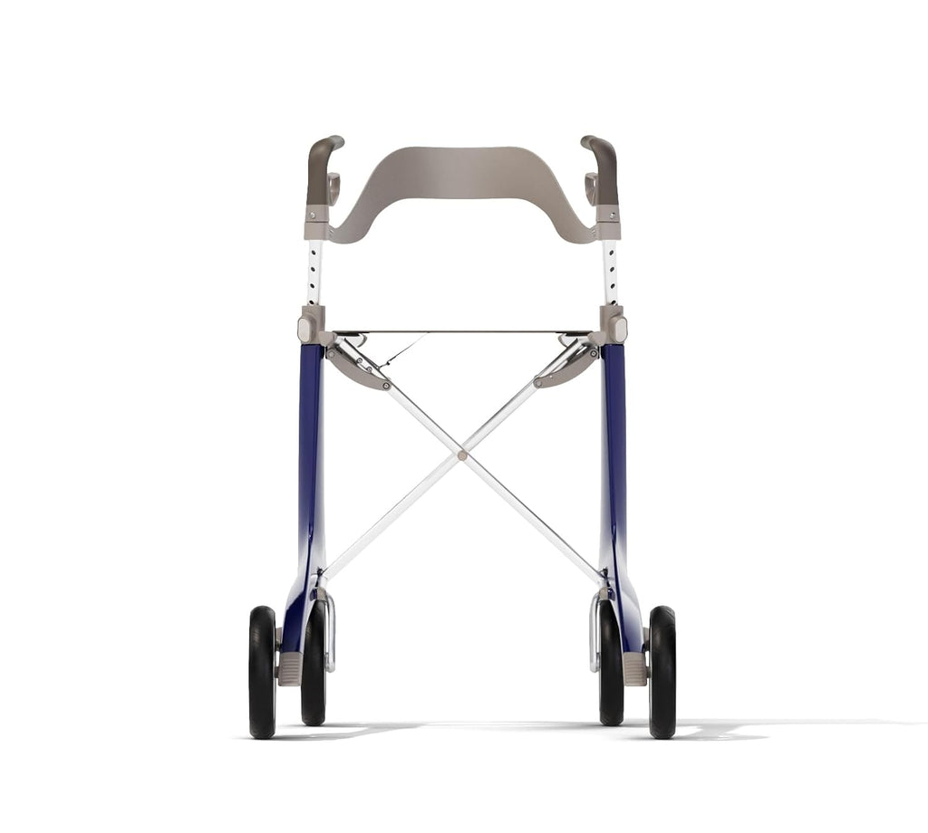 Ultralight Carbon Fiber Rollator with Backrest, Blue D369615