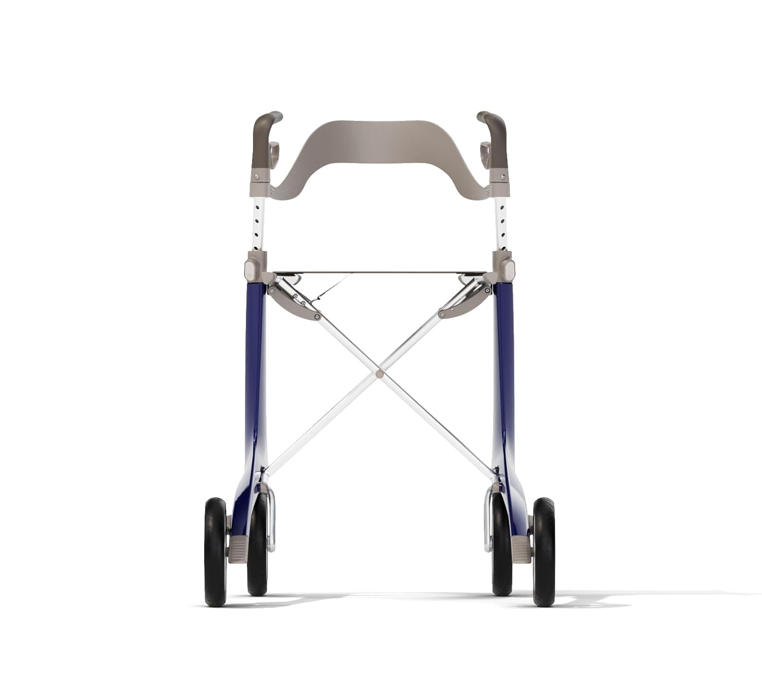 Ultralight Carbon Fiber Rollator with Backrest, Blue D369615