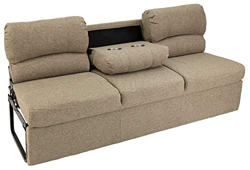 RV Jackknife Sleeper Sofa with Drop-Down Console, Cloth Fabric A2097