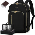 LOVEVOOK Travel Backpack for Women，Carry on Backpack Flight Approved， Personal Item Travel Bag with 3 Packing Cubes，Large Waterproof Daypack Luggage Weekender Overnight Backpack