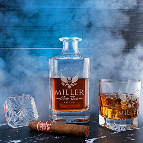 Personalized 3-Piece Whiskey Decanter Set with Glasses R877951