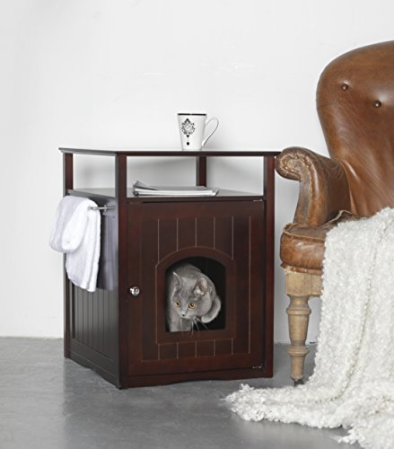 Cat Washroom Night Stand Pet House with Hidden Litter Box C4401