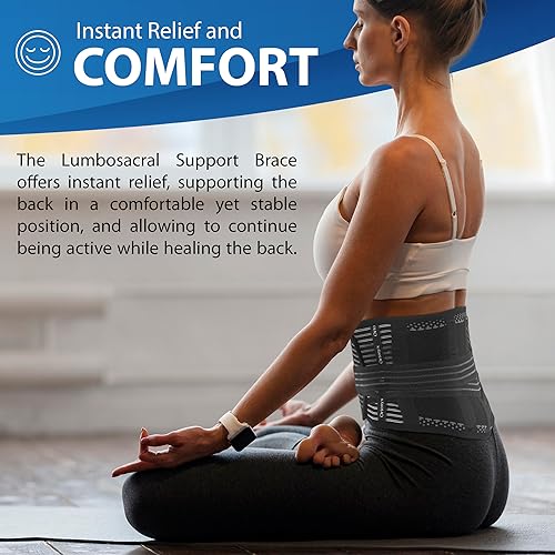 Back Brace for Lower Back Pain with Lumbar Pad, Breathable Support Belt W1368
