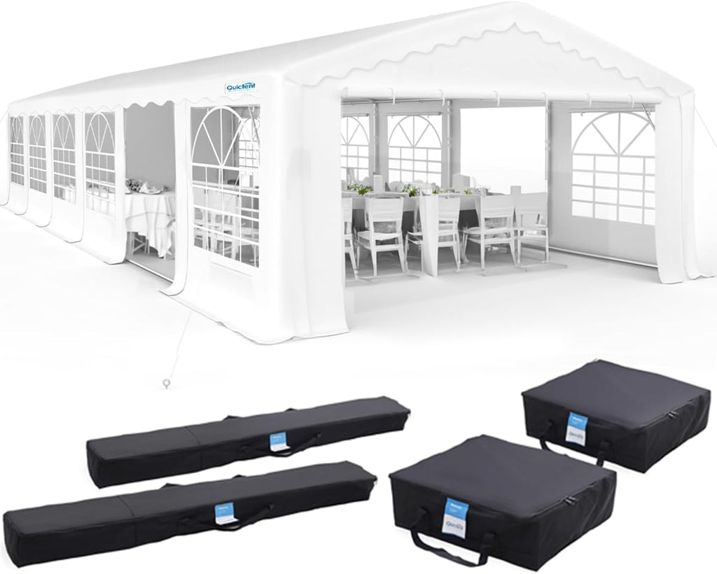 Quictent Premium 20x40 Party Tent Heavy Duty Outdoor Galvanized Gazebo Wedding Tent Carport Event Shelter Large Canopy Tent with Storage Bags(Ripple)