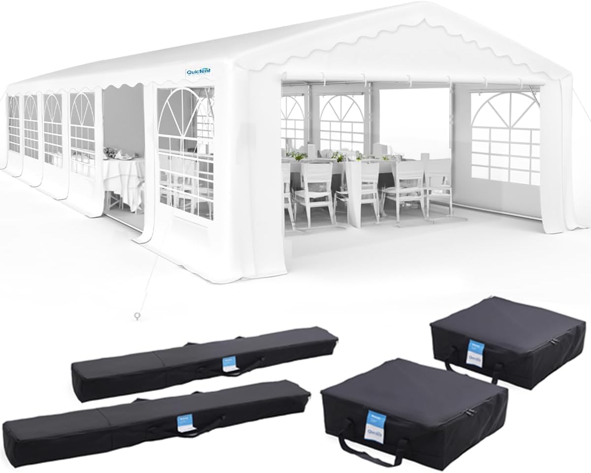 Quictent Premium 20x40 Party Tent Heavy Duty Outdoor Galvanized Gazebo Wedding Tent Carport Event Shelter Large Canopy Tent with Storage Bags(Ripple)