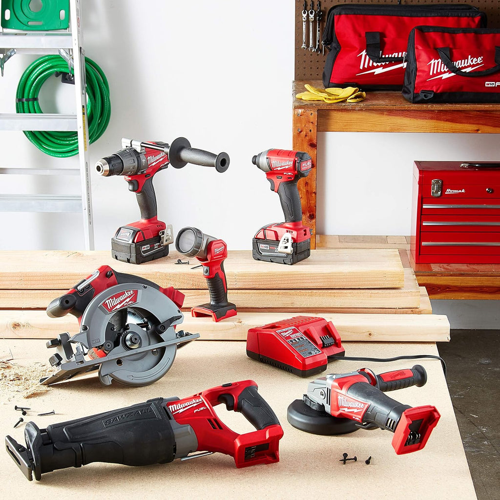 Cordless Combo Kit 6-Tool with 5.0 Ah Batteries, Charger, and Tool Bags N601041