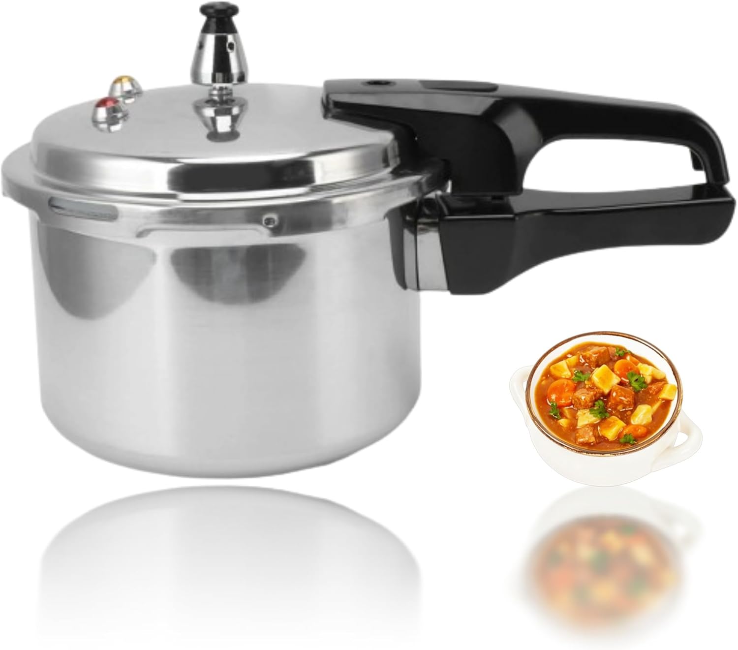 3L Stainless Steel Pressure Cooker, Small Pressure Cooker Mini Food Grade Stainless Steel Pressure Cooker for Induction Cooker Kitchen