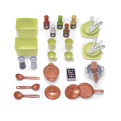Modern Kids Play Kitchen Set with Lights and Sounds, 33 Piece Accessories Y448