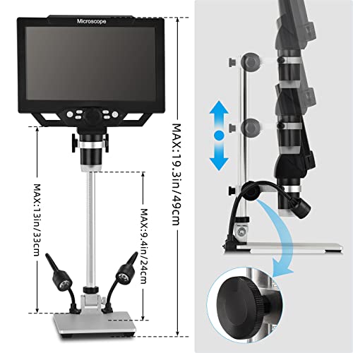 4.3 inch IPS Digital Microscope, 10-1000X Magnification, Handheld Camera with 32G TF Card R301213