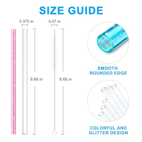 Replacement Straws for 20oz 14oz Tumbler, Reusable Clear Straws, BPA Free Dishwasher Safe S21678