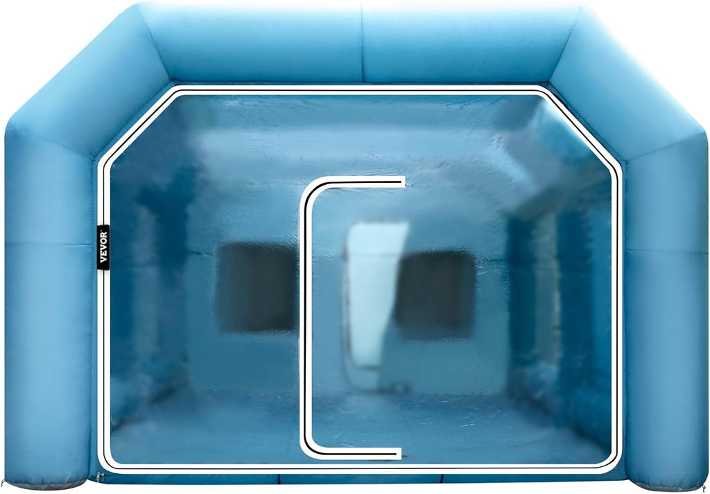 Inflatable Paint Booth 19.7 x 13.1 x 8.5 ft with Blowers and Air Filter System T1413