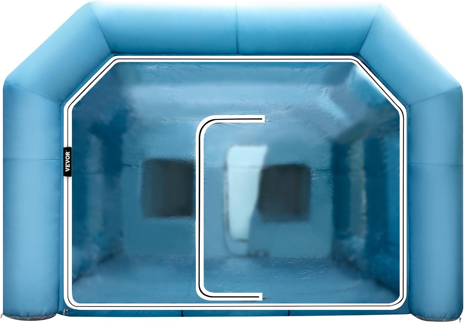 Inflatable Paint Booth 19.7 x 13.1 x 8.5 ft with Blowers and Air Filter System T1413