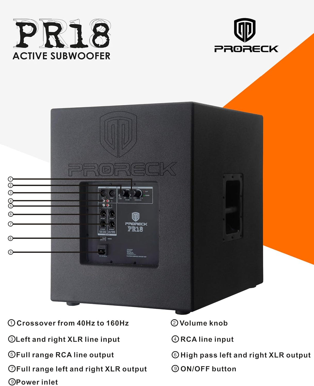 18 inch 2000W Active Powered PA Subwoofer Cabinet K579