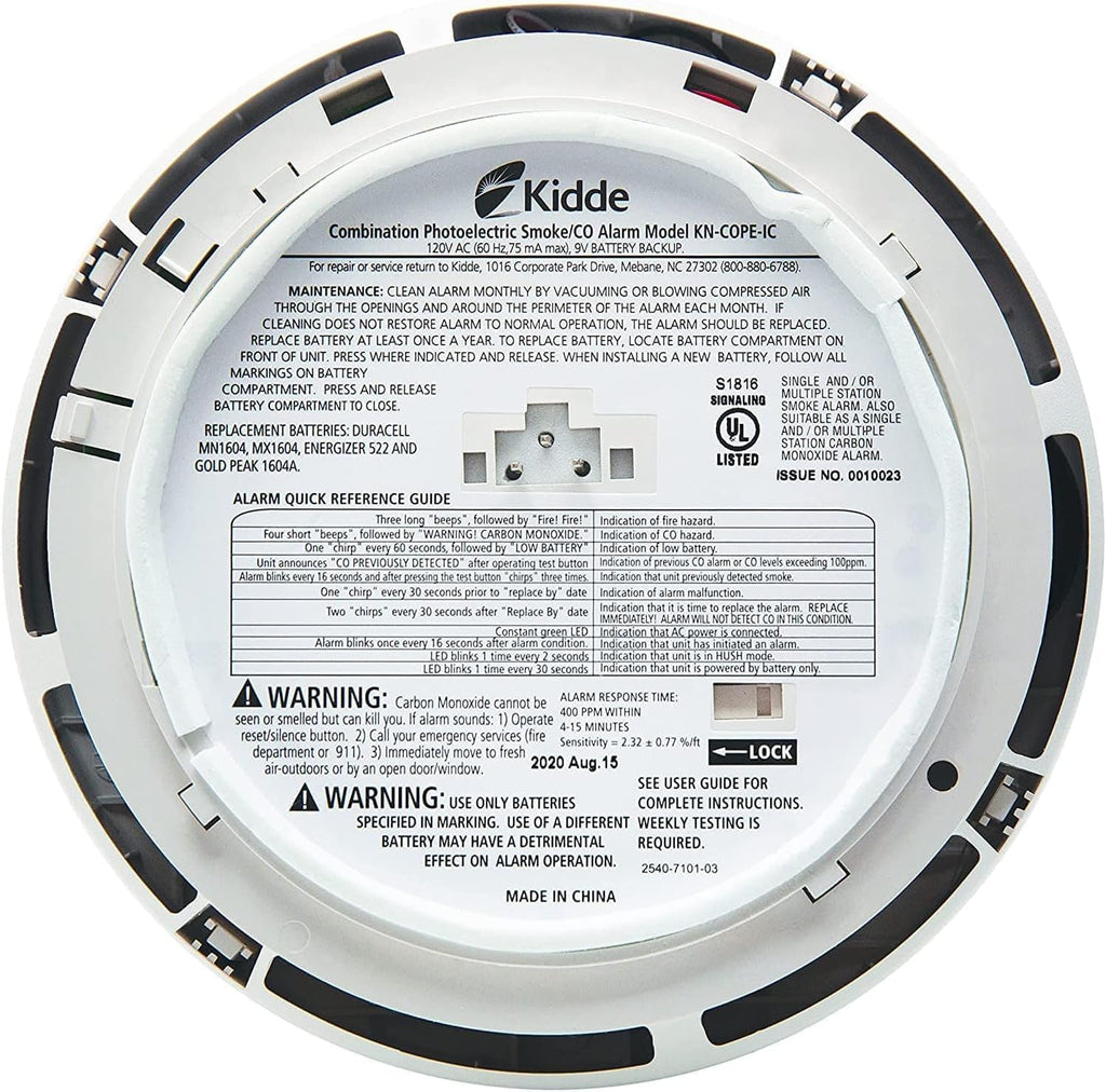 Smoke & Carbon Monoxide Detector, Hardwired, Battery Backup, 6 Pack Q82907