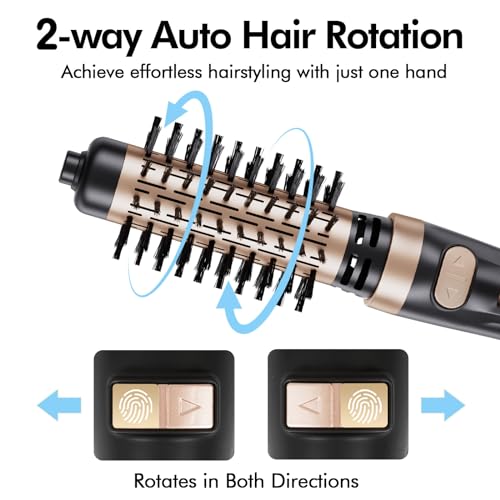 Rotating Hair Dryer Brush with 2-Inch and 1.5-Inch Attachments D9171