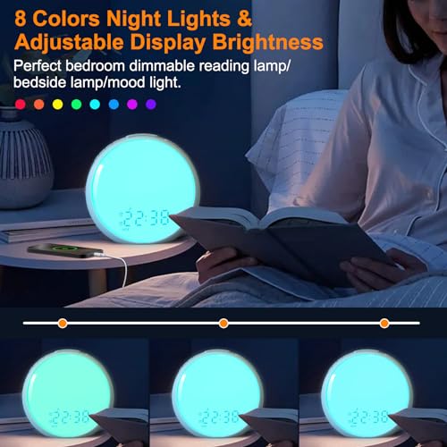 Sunrise Alarm Clock with Wake Up Light, Dual Alarms and FM Radio N967705