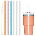 6PCS Replacement Straws for Stanley 20oz 14oz Tumbler, Alwenid Reusable Clear Straws Accessories for Stanley Quencher FlowState Mug Cup, BPA Free and Dishwasher Safe