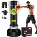 Freestanding Punching Bag for Adults, 70" Boxing Punching Bag for Adults with Stand - Men Heavy Bag with Gloves and Pump Inflatable Kickboxing Bag for Training MMA Muay Thai Fitness