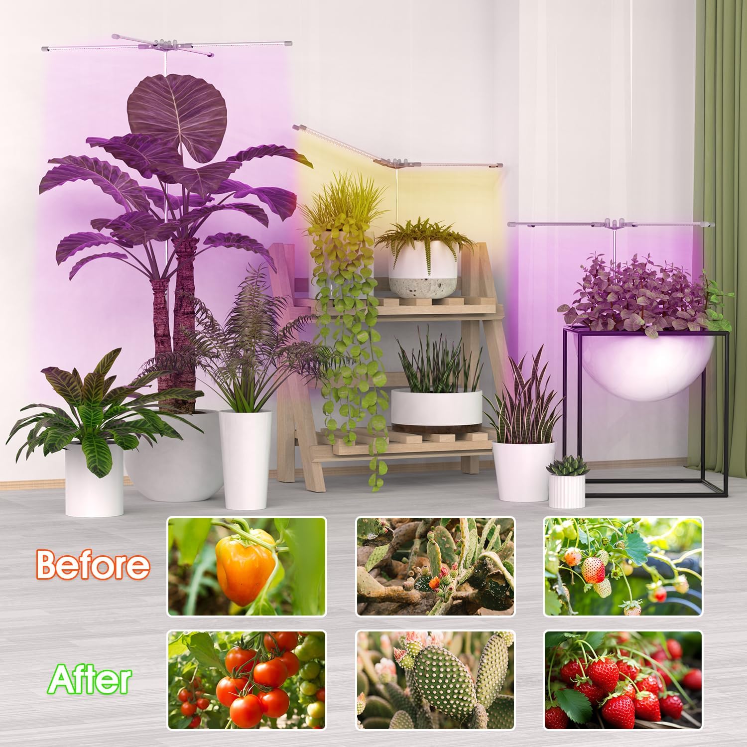 Full Spectrum Grow Light with Adjustable Plant Stand for Indoor Plants V96200