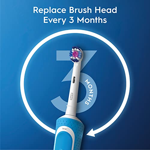 3D White Vitality Electric Toothbrush with 2 Brush Heads, Rechargeable, Blue V269