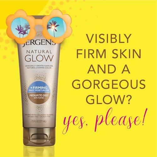 Natural Glow Self Tanner Body Lotion for Medium to Tan Skin Tone with Firming Formula W987550