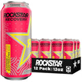 Rockstar Energy Drink with Caffeine Taurine and Electrolytes, Recovery Orange, 16 Fl Oz (Pack of 12)