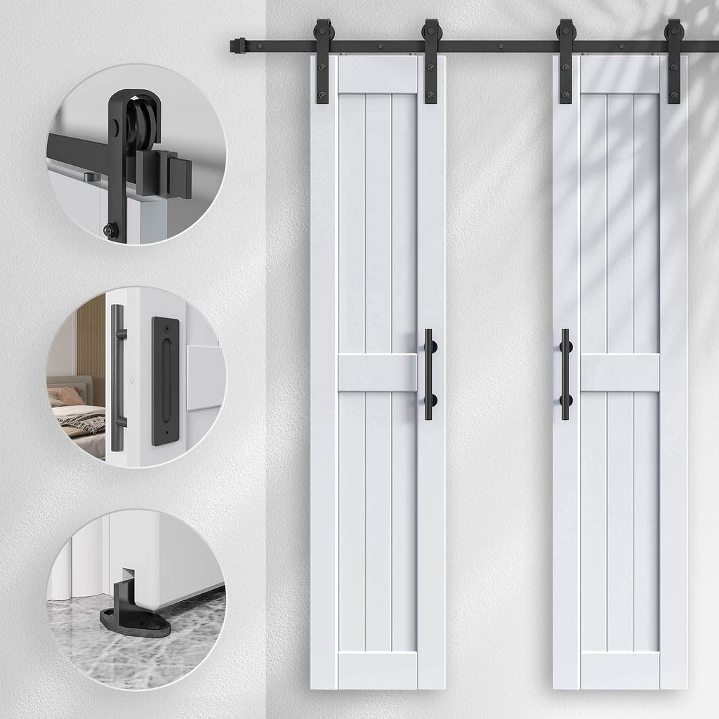 Barn Door with Sliding Hardware, 36x84in, White Q235