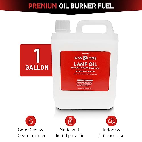 Liquid Paraffin Lamp Oil – 1 Gallon (128oz) Smokeless Odorless Indoor L56406