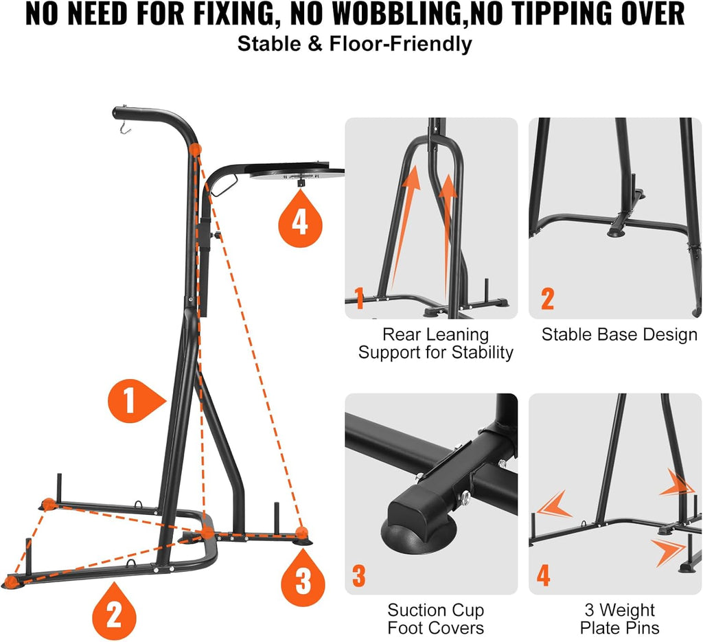 Heavy Duty Steel Punching Bag Stand for Home Gym E7655