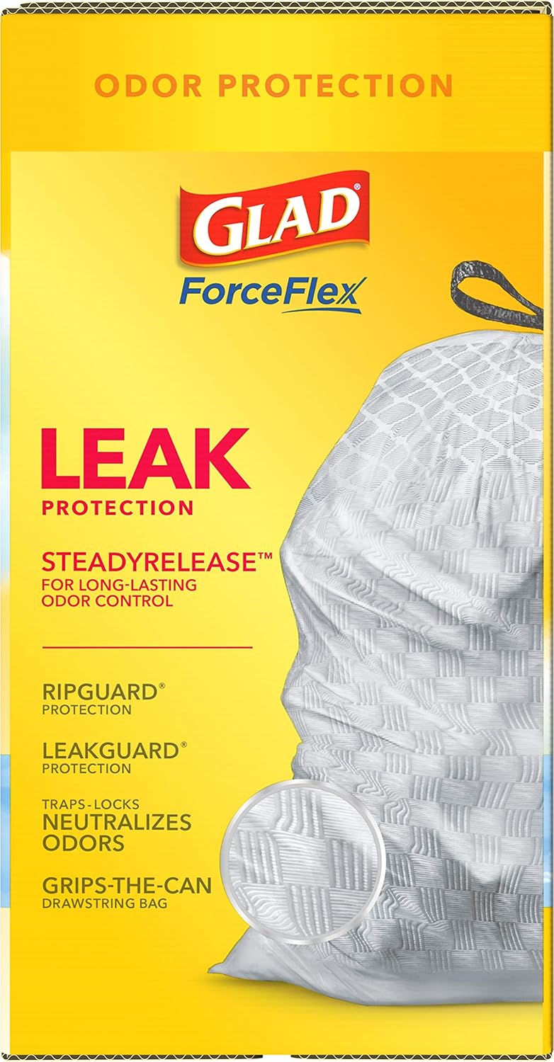 Tall Kitchen Drawstring Garbage Bags, 13 Gal, 110 Ct D3591