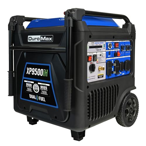 DuroMax XP9500iH 9,500-Watt 459cc Dual Fuel Digital Inverter Hybrid Portable Generator